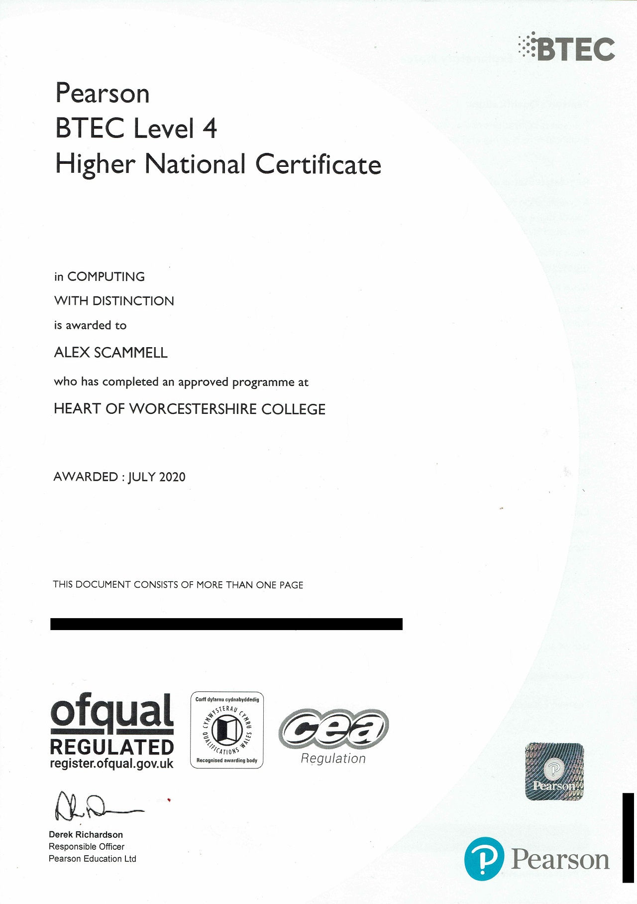 Level 4 HNC in Computing